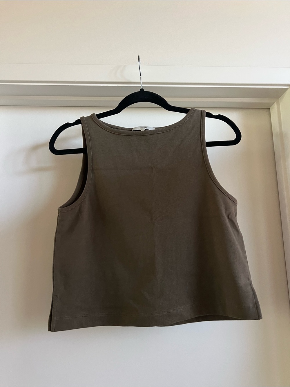 Vince Olive Green Sleeveless Crop Tank